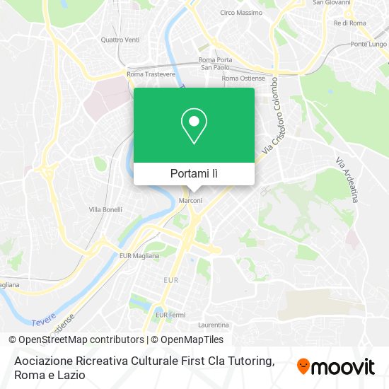 Mappa Aociazione Ricreativa Culturale First Cla Tutoring