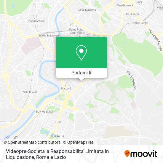Mappa Videopre-Societa' a Responsabilita' Limitata in Liquidazione