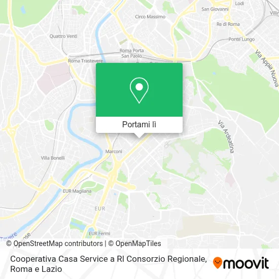 Mappa Cooperativa Casa Service a Rl Consorzio Regionale