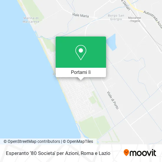 Mappa Esperanto '80 Societa' per Azioni