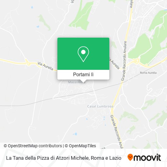 Mappa La Tana della Pizza di Atzori Michele