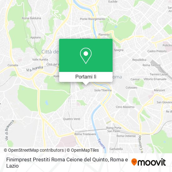 Mappa Finimprest Prestiti Roma Ceione del Quinto