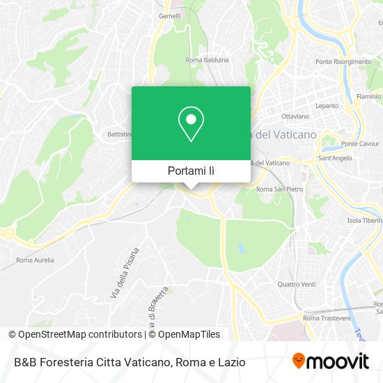 Mappa B&B Foresteria Citta Vaticano