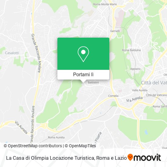 Mappa La Casa di Olimpia Locazione Turistica