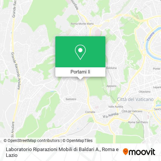 Mappa Laboratorio Riparazioni Mobili di Baldari A.