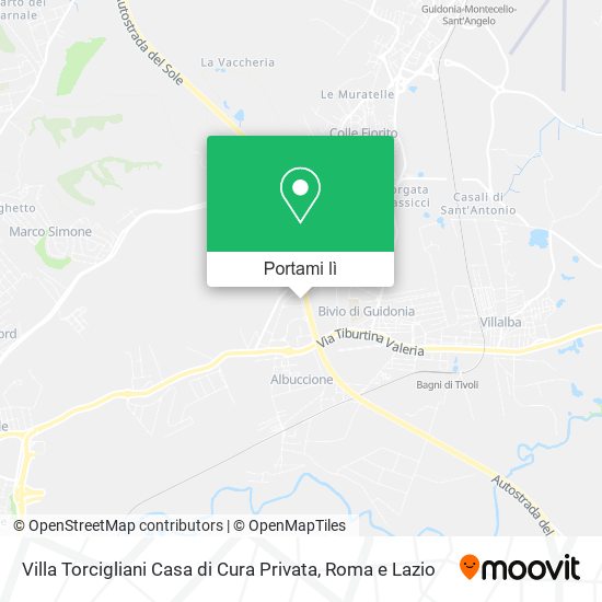 Mappa Villa Torcigliani Casa di Cura Privata