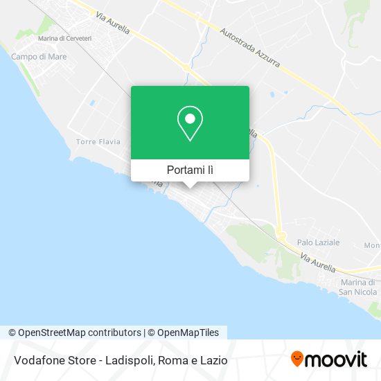 Mappa Vodafone Store - Ladispoli