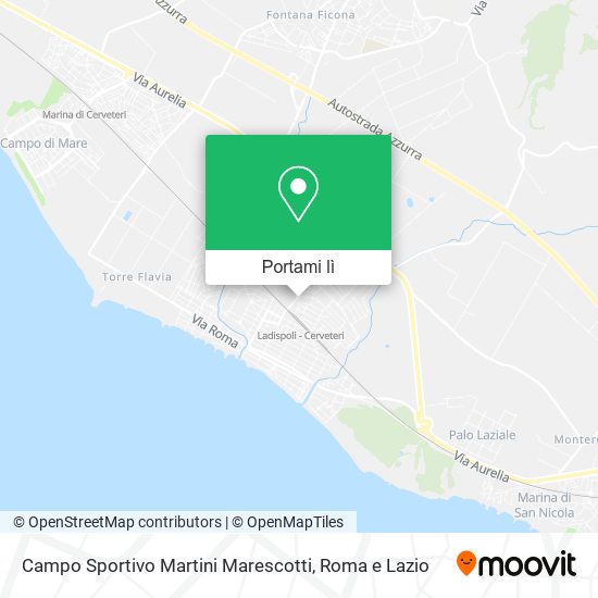 Mappa Campo Sportivo Martini Marescotti