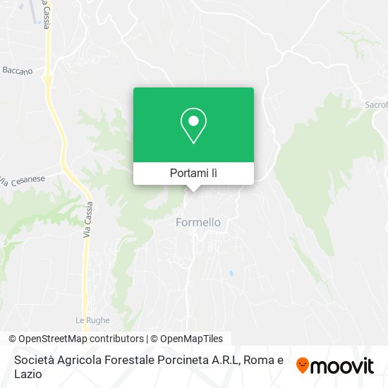 Mappa Società Agricola Forestale Porcineta A.R.L