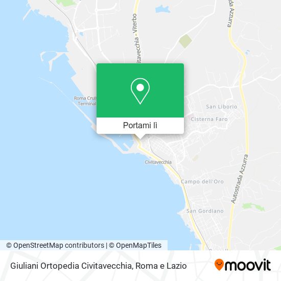 Mappa Giuliani Ortopedia Civitavecchia