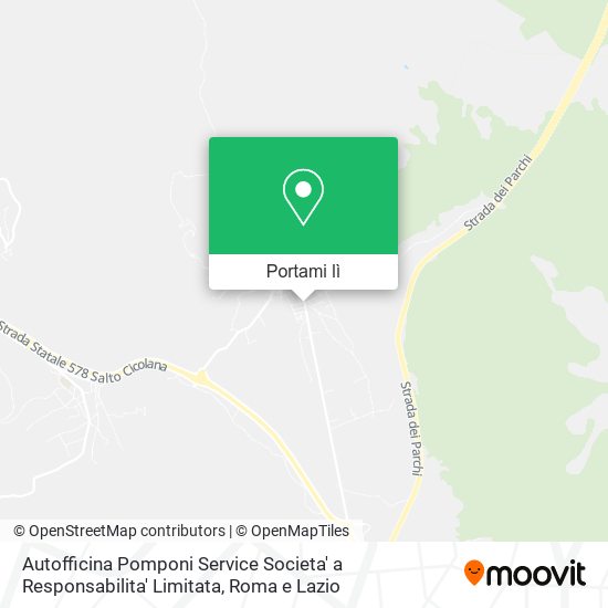 Mappa Autofficina Pomponi Service Societa' a Responsabilita' Limitata