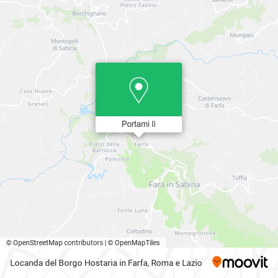 Mappa Locanda del Borgo Hostaria in Farfa