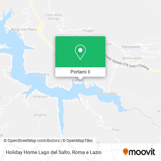 Mappa Holiday Home Lago del Salto