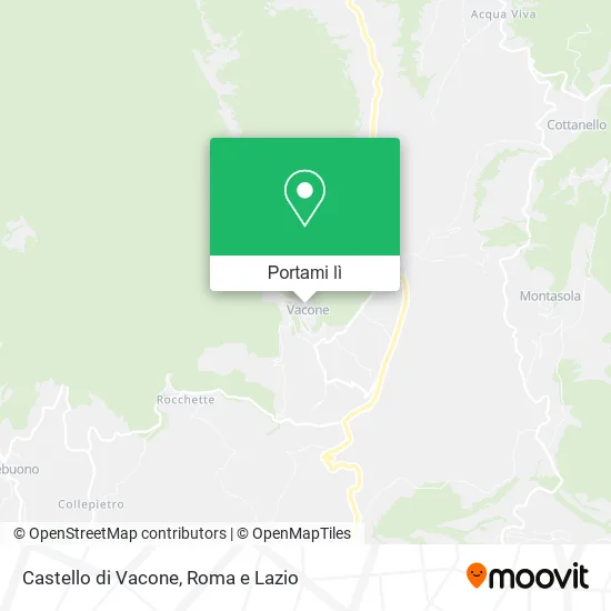 Mappa Castello di Vacone