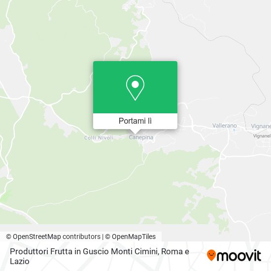 Mappa Produttori Frutta in Guscio Monti Cimini