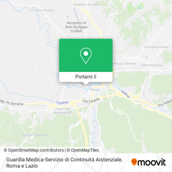 Mappa Guardia Medica-Servizio di Continuità Aistenziale