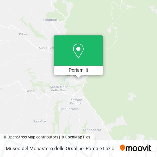 Mappa Museo del Monastero delle Orsoline