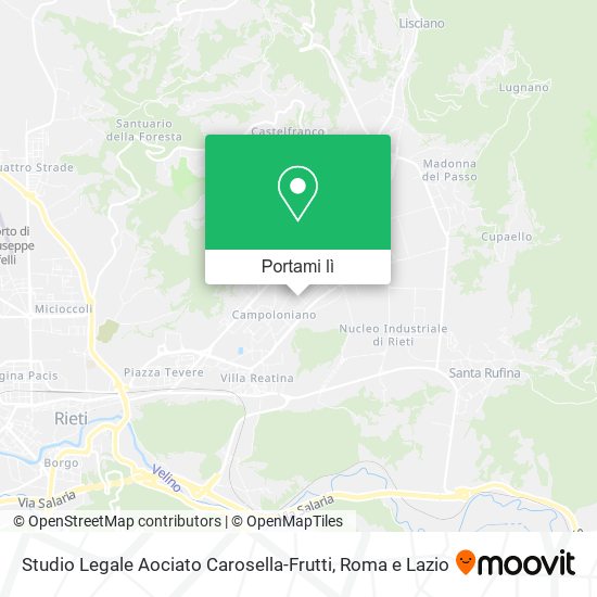 Mappa Studio Legale Aociato Carosella-Frutti