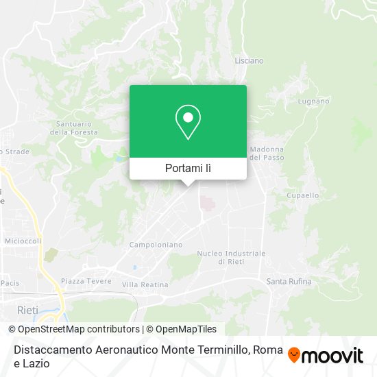Mappa Distaccamento Aeronautico Monte Terminillo