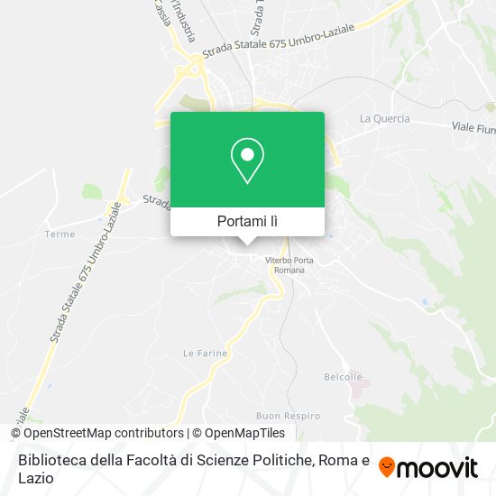 Mappa Biblioteca della Facoltà di Scienze Politiche