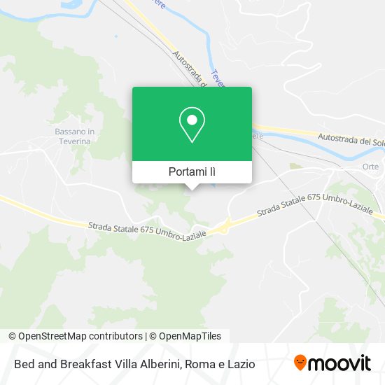 Mappa Bed and Breakfast Villa Alberini