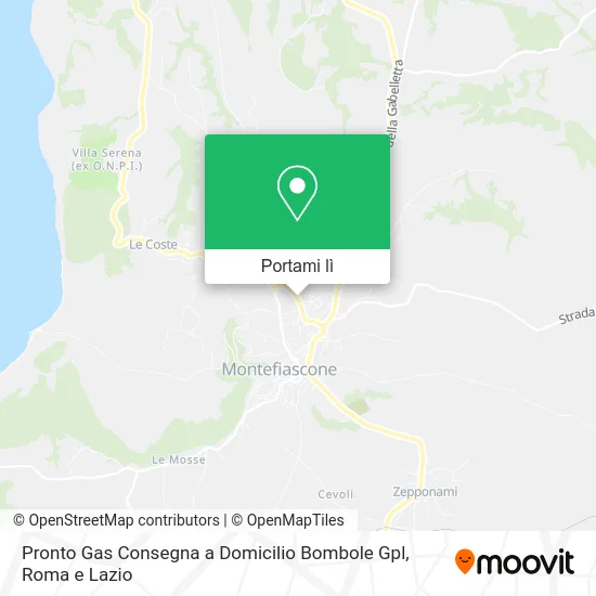 Mappa Pronto Gas Consegna a Domicilio Bombole Gpl