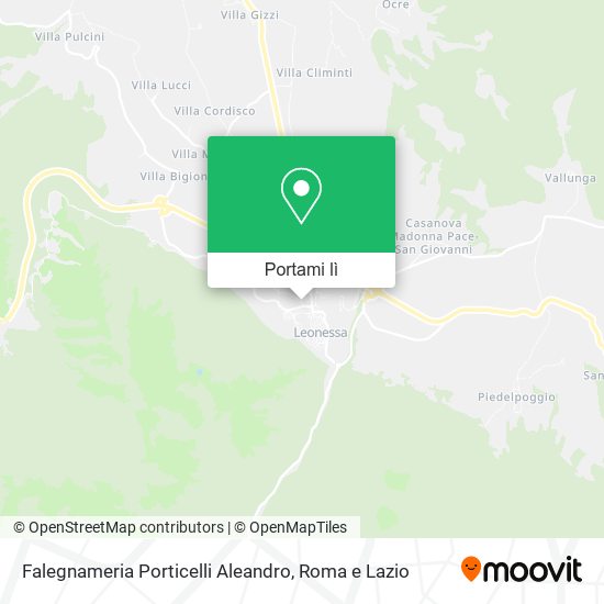 Mappa Falegnameria Porticelli Aleandro