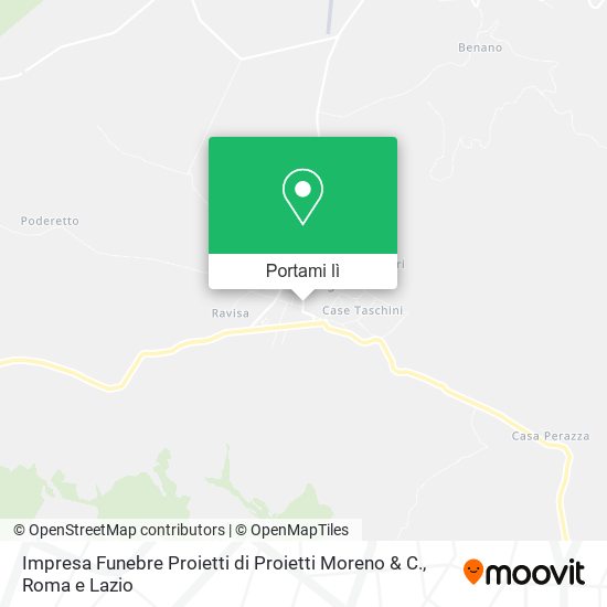 Mappa Impresa Funebre Proietti di Proietti Moreno & C.