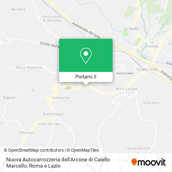 Mappa Nuova Autocarrozzeria dell'Arcone di Caiello Marcello