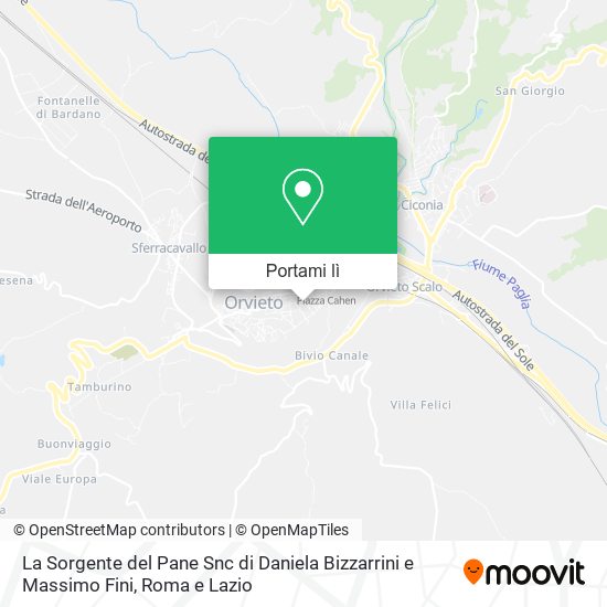 Mappa La Sorgente del Pane Snc di Daniela Bizzarrini e Massimo Fini