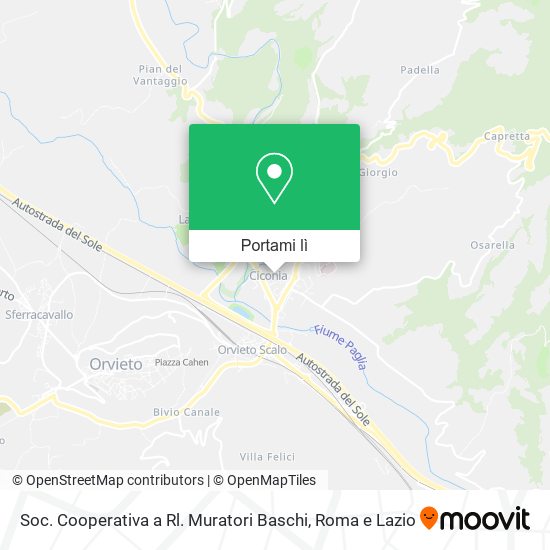 Mappa Soc. Cooperativa a Rl. Muratori Baschi