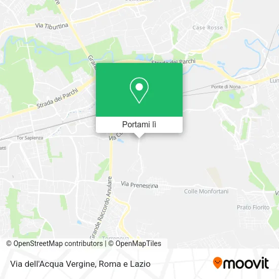 Mappa Via dell'Acqua Vergine
