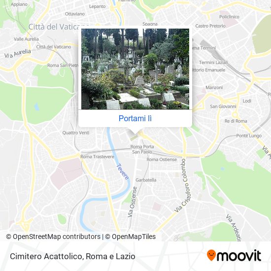 Mappa Cimitero Acattolico