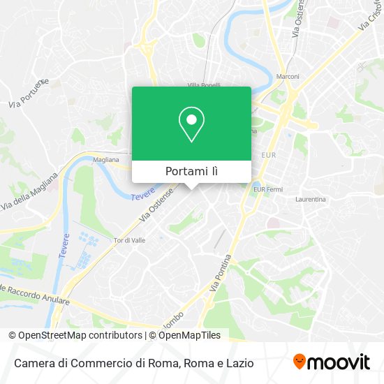 Mappa Camera di Commercio di Roma