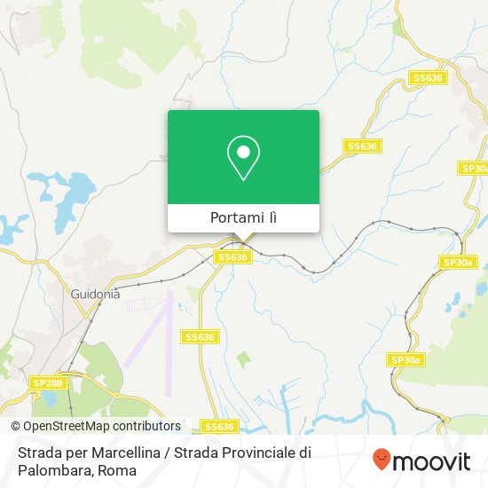 Mappa Strada per Marcellina / Strada Provinciale di Palombara