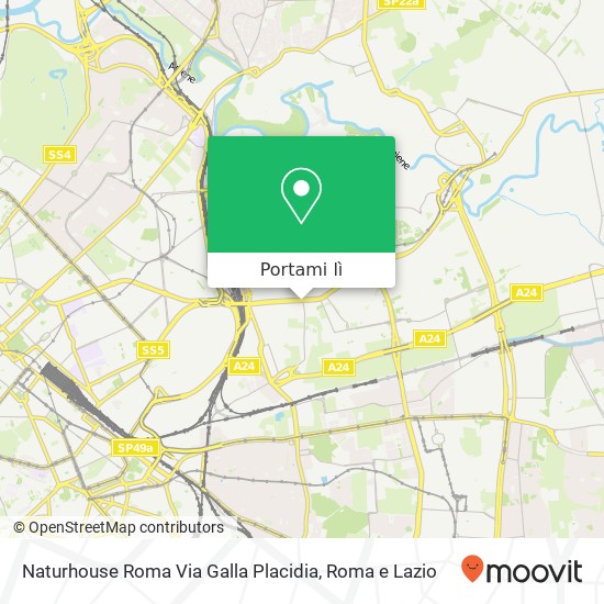 Mappa Naturhouse Roma Via Galla Placidia