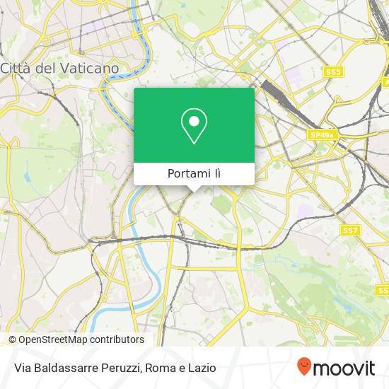 Mappa Via Baldassarre Peruzzi