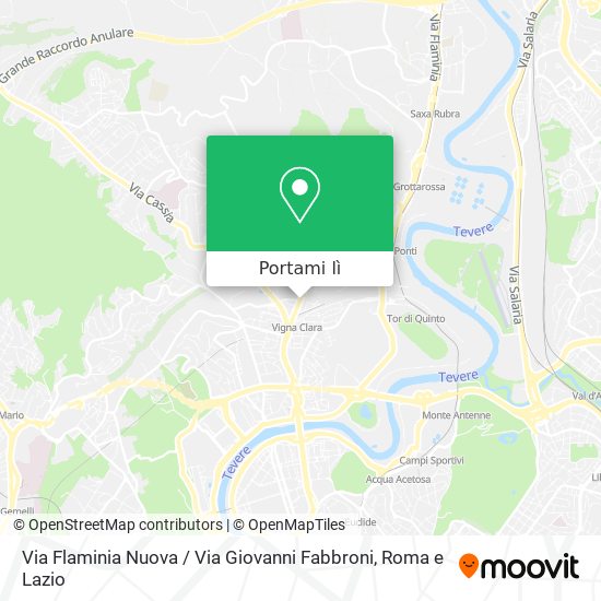 Mappa Via Flaminia Nuova / Via Giovanni Fabbroni