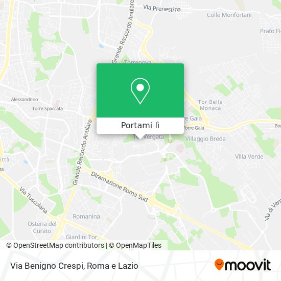 Mappa Via Benigno Crespi