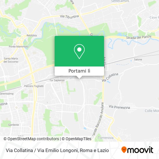 Mappa Via Collatina / Via Emilio Longoni