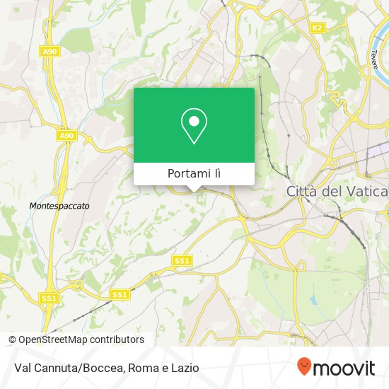 Mappa Val Cannuta/Boccea