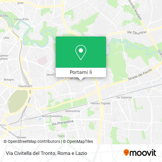 Mappa Via Civitella del Tronto