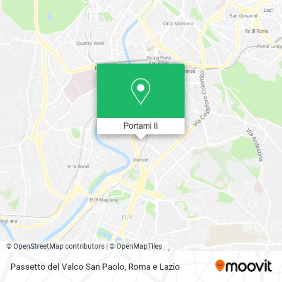 Mappa Passetto del Valco San Paolo