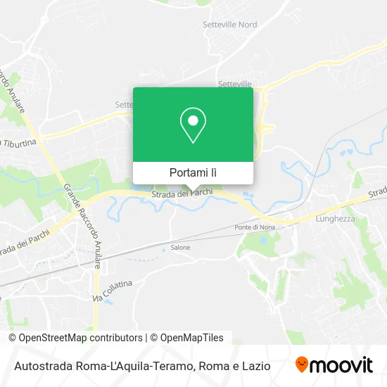 Mappa Autostrada Roma-L'Aquila-Teramo