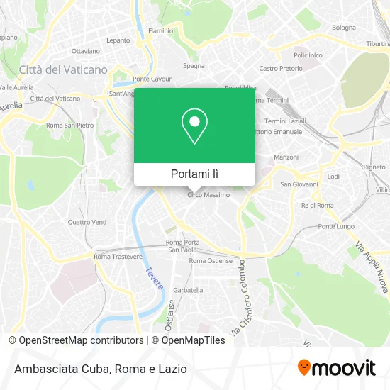 Mappa Ambasciata Cuba