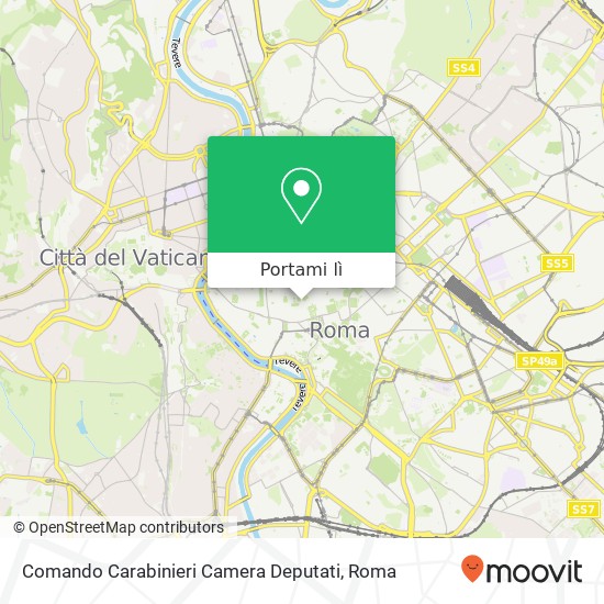 Mappa Comando Carabinieri Camera Deputati