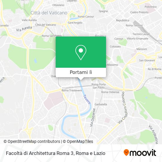 Mappa Facoltà di Architettura Roma 3