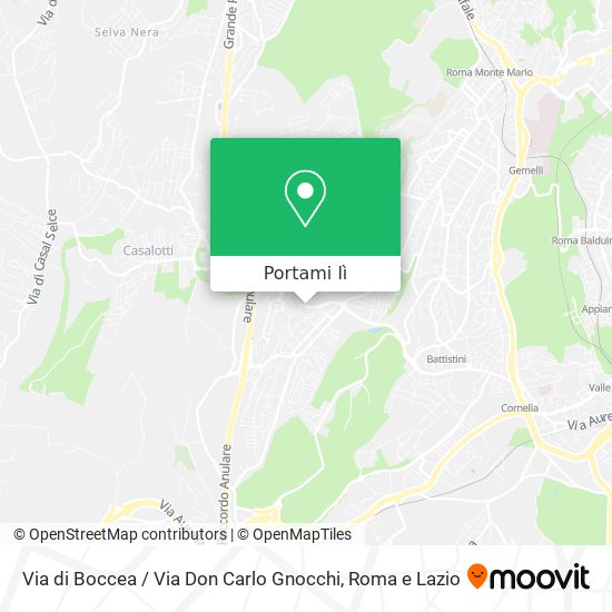 Mappa Via di Boccea / Via Don Carlo Gnocchi