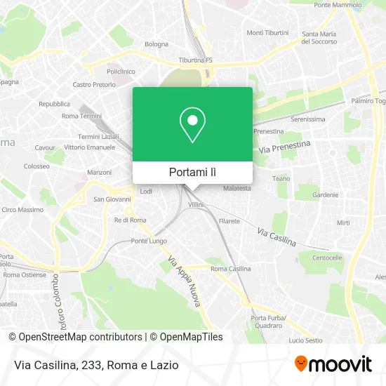 Mappa Via Casilina, 233