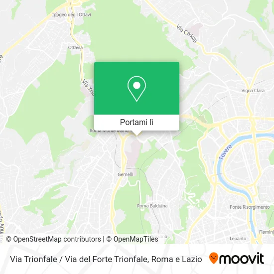 Mappa Via Trionfale / Via del Forte Trionfale